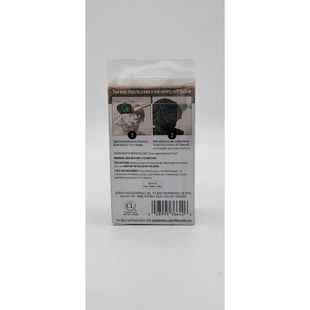 FolkArt Velvet Crush – 2 Step Flock Kit (Brown) – Velvety Soft Finish – New Seal - Picture 2 of 2